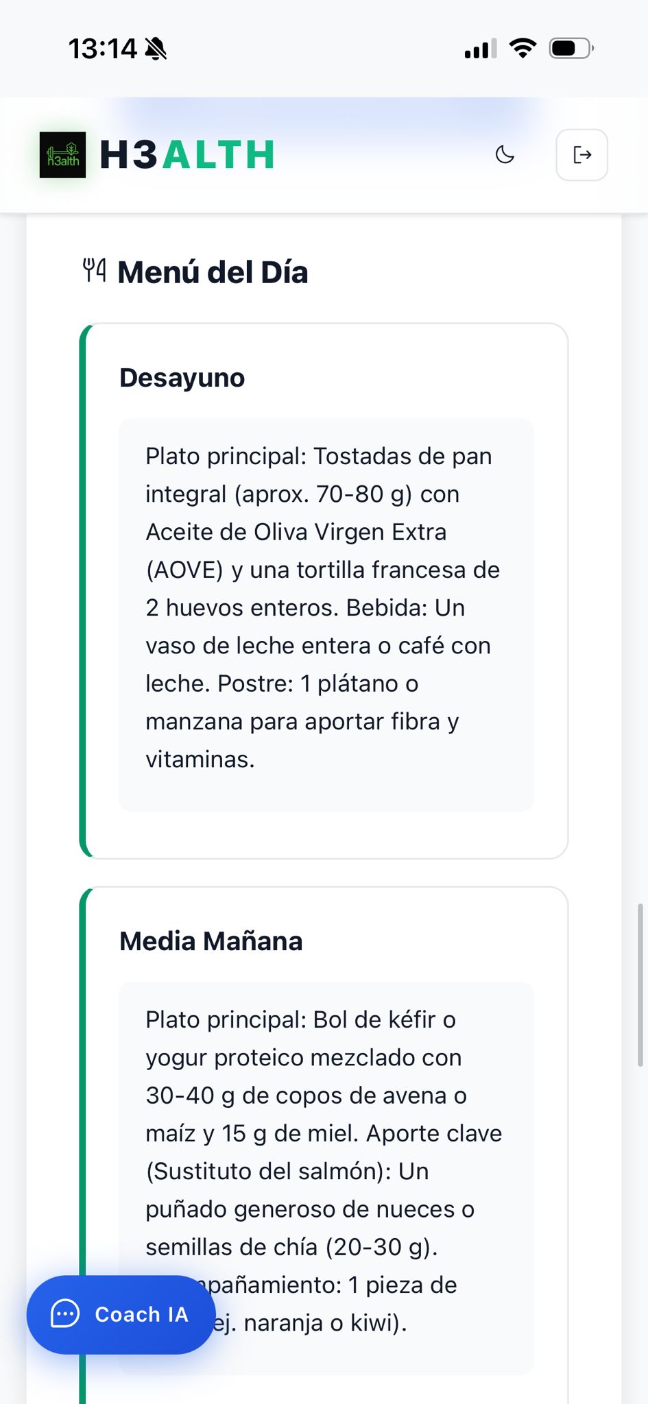 H3alth Menús